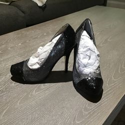 Blingy high-heeled Platforn pumps, worn Just a couple times with perfect heel tips.