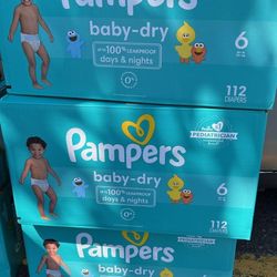 PAMPERS SIZE 3,4,5 & 6