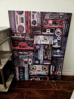 Canvas Boom Box Wall Art