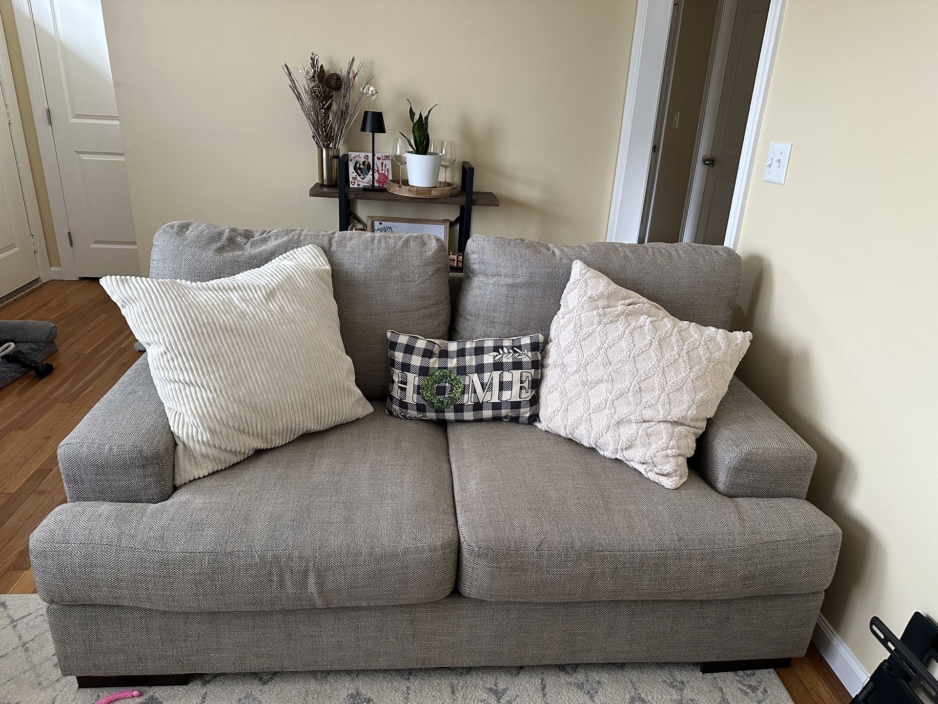 Couch & Love Seat Set With Pillows - Ashley furniture Purchase