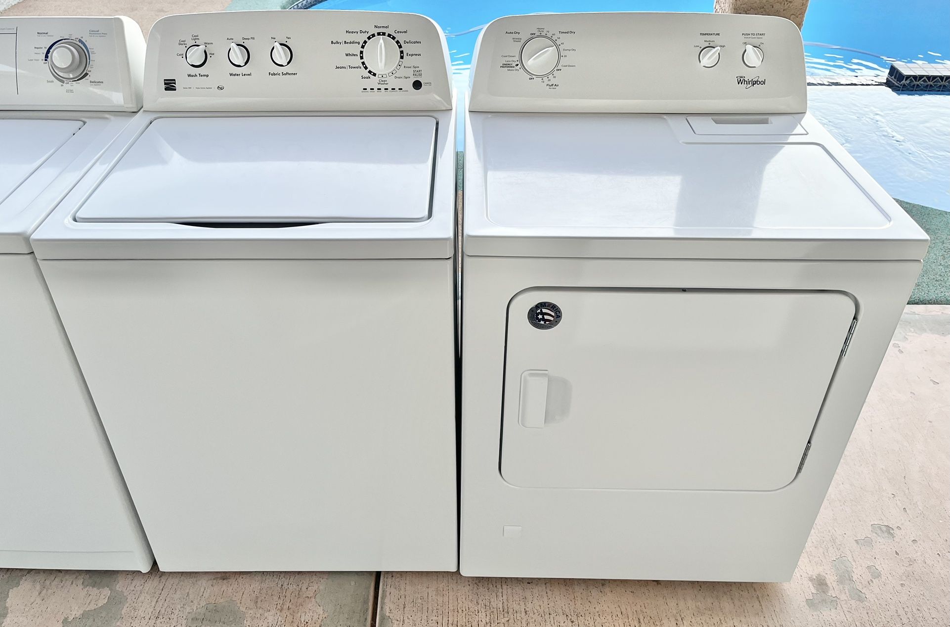 Kenmore Washer And Whirlpool Gas Dryer 90 Day Warranty Some Delivery