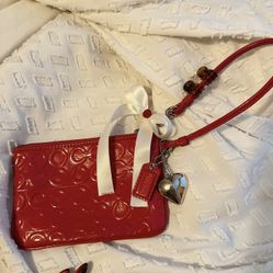 Y2K Red Coach Wristlet 