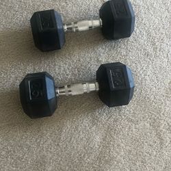 Set Of 25lb Dumbbells 