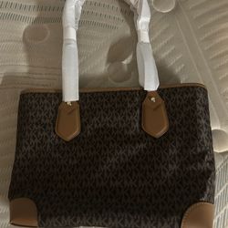MICHAEL KORS  TOTE BAG, BROWN/ACORN