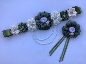 Maternity Sash/ Cinto De Maternidad/Handmade/Hecho A Mano/Baby Shower Ideas/Baby Shower Belt/Maternity Belt/Baby Shower Sashes