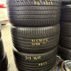 22” tires continental 315/30/22 semi new with free installation $$125 each 