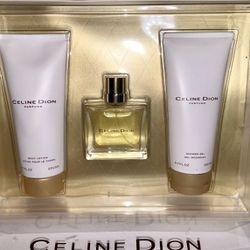 NOS Celine Dion EDT Set Perfume 50ml~Body Lotion 200ml~Shower Gel 200ml