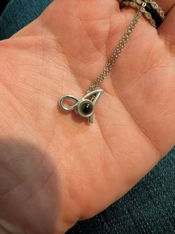 Silver "A" necklace