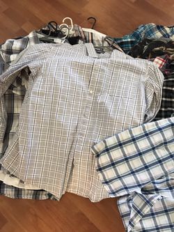 Men's big and tall plaid shirts some solids
