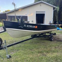 Jon Boat 14x5 V Hull Fishing Boat