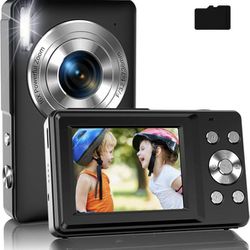Digital Camera, FHD 1080P Digital Camera for Kids with 32GB Card, 16X Zoom, Flashlight, 44MP Compact Point and Shoot Cameras Portable Small Digital Ca