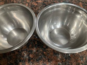 Stainless steel mixing bowl set 2 high 4.1/2inch top 71/2 inches