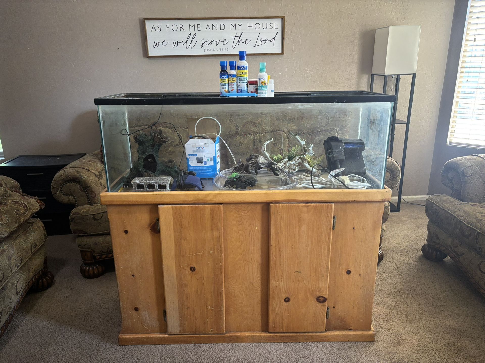 60 Gallon Fish Tank Set Up!!!!!!!!!