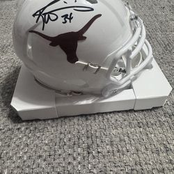 Signed Autograph Ricky Williams Texas Longhorns Mini Helmet -Metabilia Coa