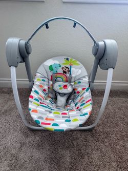 Bright Starts Playful Paradise Portable Compact Baby Swing - Unisex
