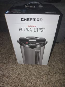 Chefman Electric Hot Water Pot- Despenser-5.2L-Stanless Steel