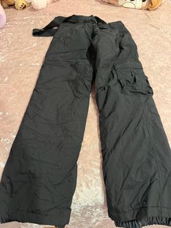 Black Snow Bib Pants with Cargo Pocket