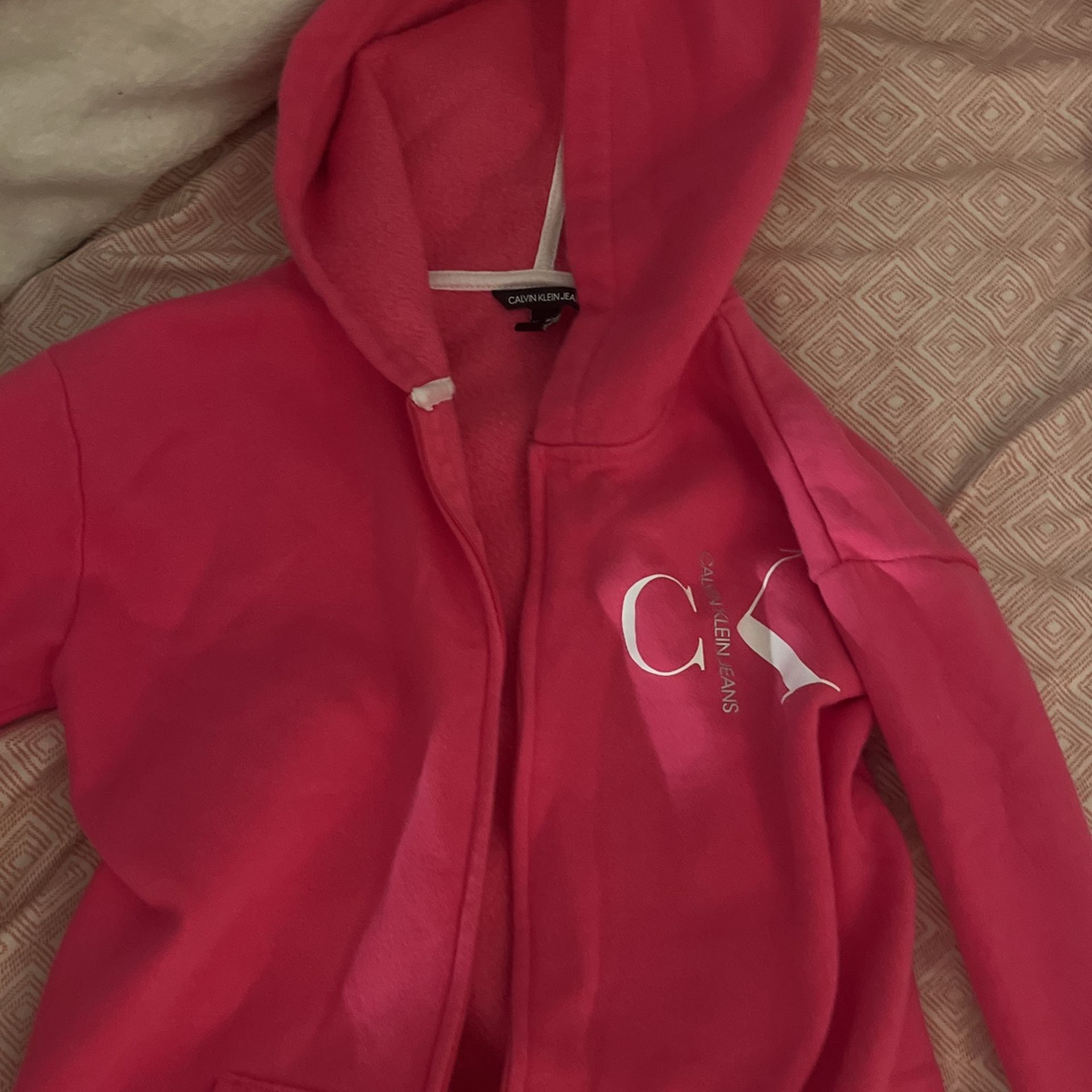 Pink Calvin Klein Zip Up Jacket 