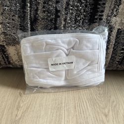 Variety Pack Of White Cotton Masks (5)