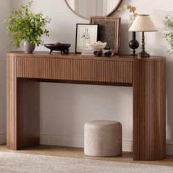 55 Inch Console Table with 2 Drawers, Entryway Tables with Storage