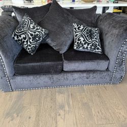 Black And Gray Sofa couch excellent condition