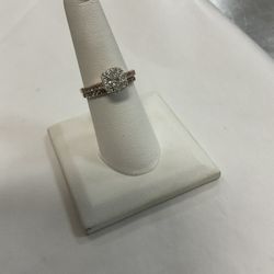 10k Rose Gold  Diamond Wedding Set 