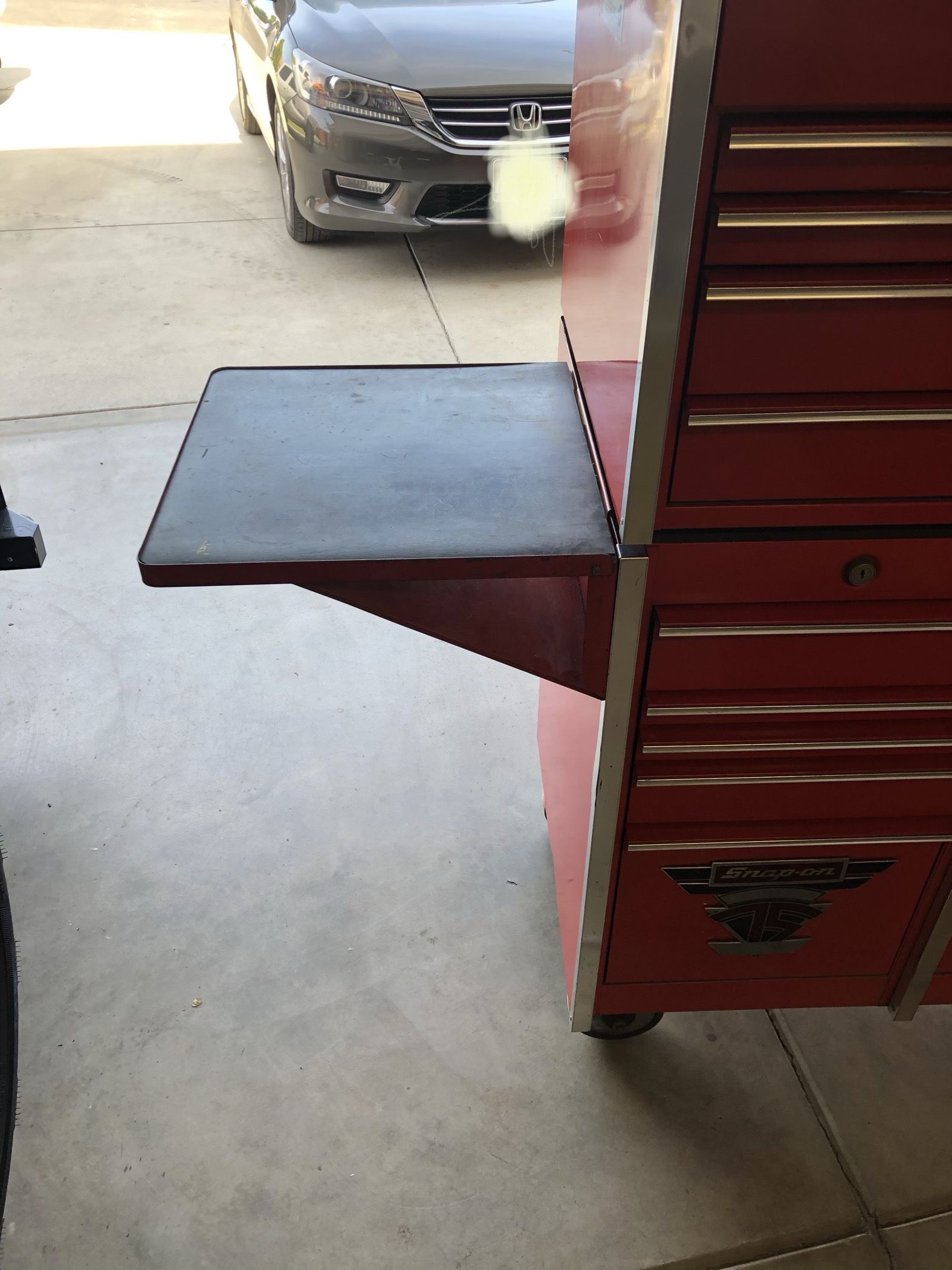 Folding Snap on side table for tool boxes (side folding table only )