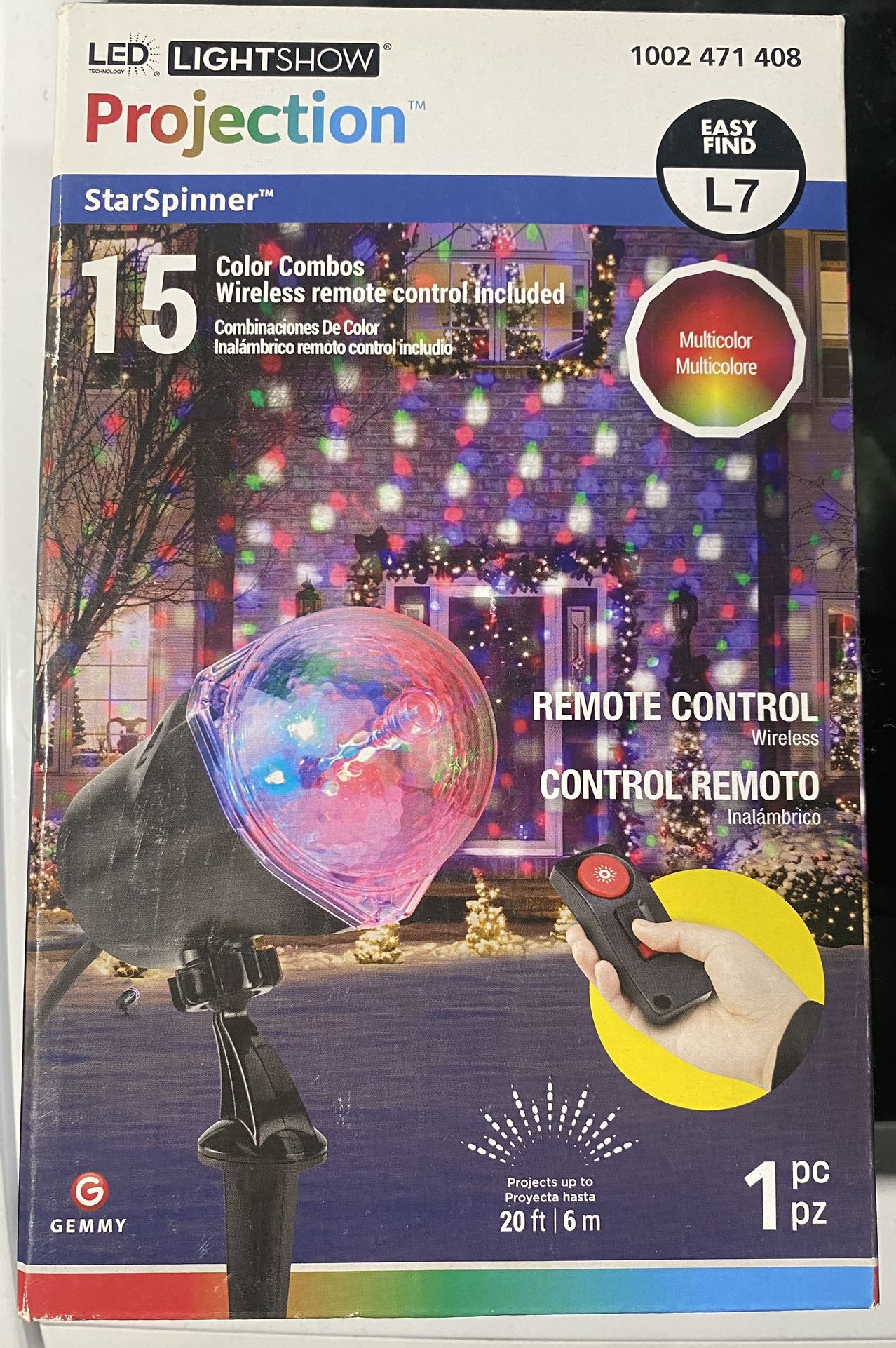 new in box led light show projection with wireless remote control