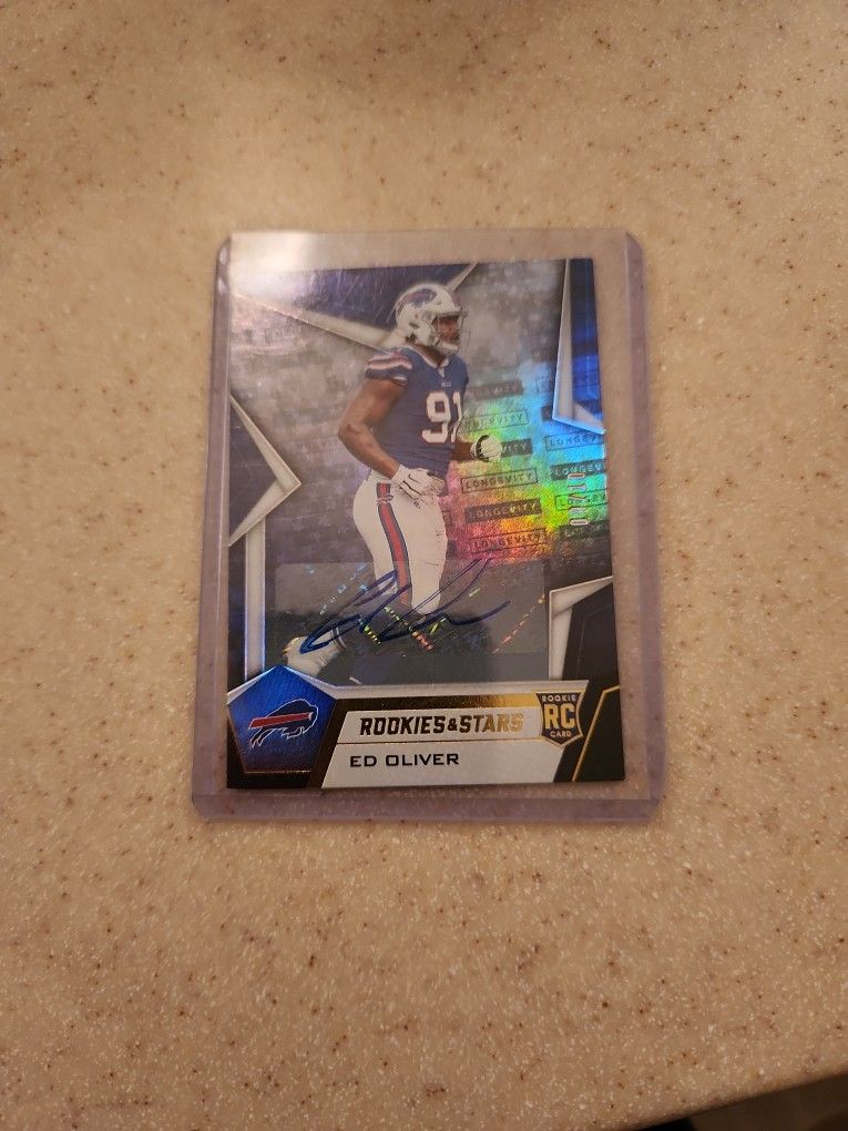 Ed Oliver Signed Rookie Card 