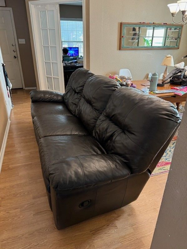 Reclining Leather Couch