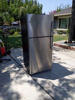 GE Top Freezer Refrigerator Stainless Steel