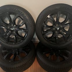 Black Dodge Rims And Tires -set of 4