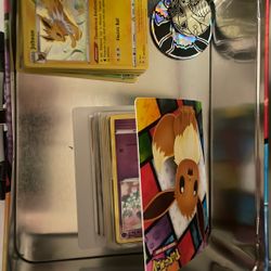 Pokemon Cards And Coins With Case