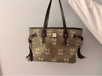 Dooney & Bourke Donegal Collection Crest Canvas Tassel Tote