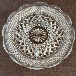 Vintage Pressed Glass Wexford Anchor Hocking 5 Part Divided Relish Platter