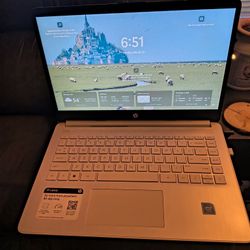 HP Laptop With Charger And Wireless Mouse