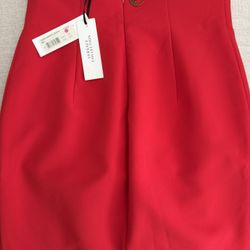 NWT Versace Collection Red Pencil Skirt – Size 40 – $325 Retail
