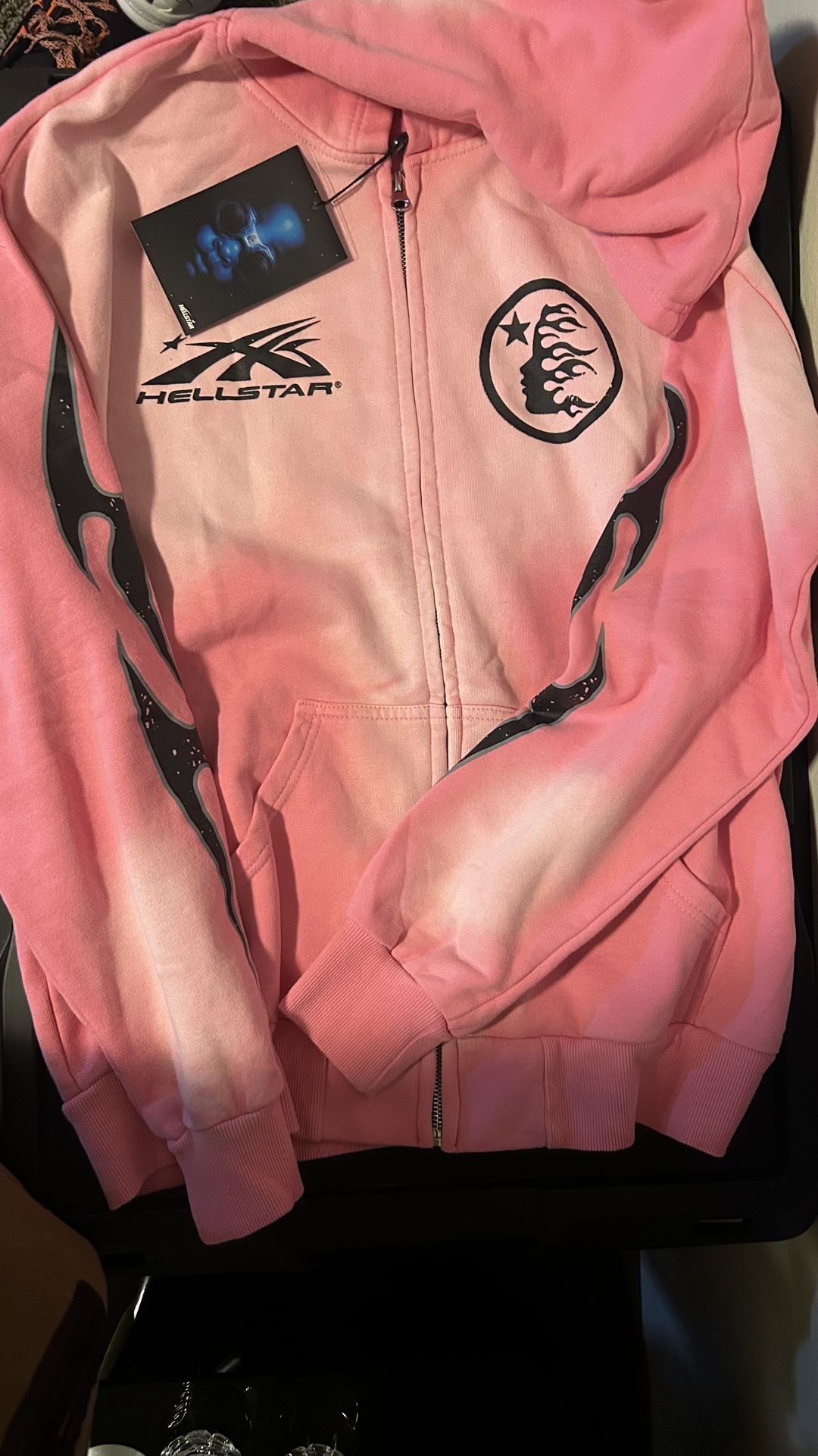 Pink Hellstar Zip Up Hoodie