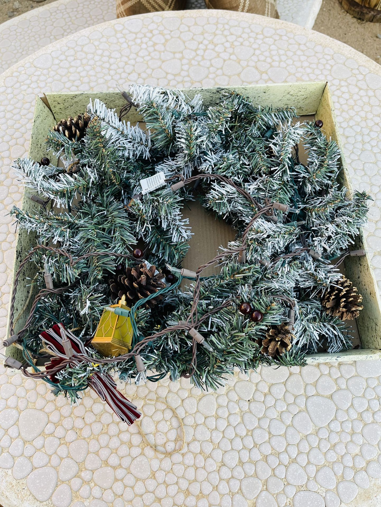 Christmas Light Wreath Decor