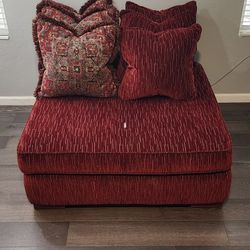 Ottoman And Matching Pillows