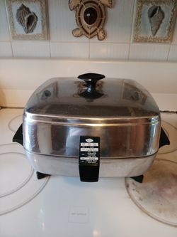 Vtg Mirro-matic Electric Buffet Server Chrome Aluminum