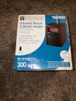300 sq ft Utilitech Infrared Wood Cabinet Heater