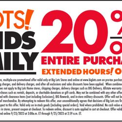 Big Lots Friends & Family Event!