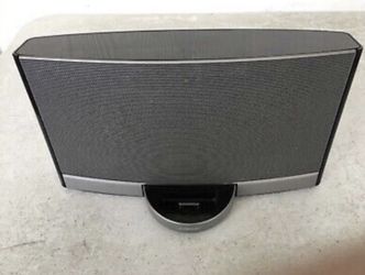 Bose SoundDock N123 Portable Digital Music System Dock w/ Charger Silver Black