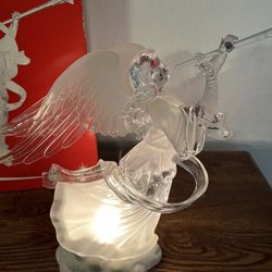 JC Pennys Glowing Acrylicangel Light Christmas Decor