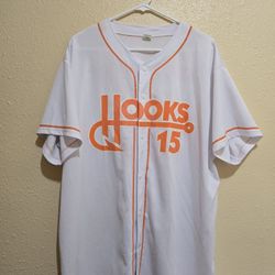 Corpus Christi Hooks  "Whataburger" #15 White Orange Jersey Men's Size XL STADIUM GIVEAWAY. 

