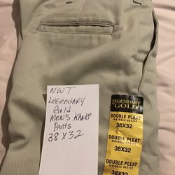 Legendary Gold Men’s Khaki Pants 38x32. NWT.  Please Read Everything Before Responding $20