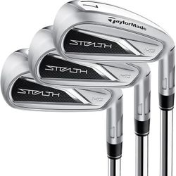 Taylor Made Stealth HD Iron Set BRAND NEW 5-PW, AW (7 Clubs) Graphite Shafts, Regular Flex,  Right Handed