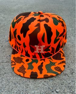 Houston Astros Oddball Blaze Orange Camo Foam Rope Trucker Snapback Hat