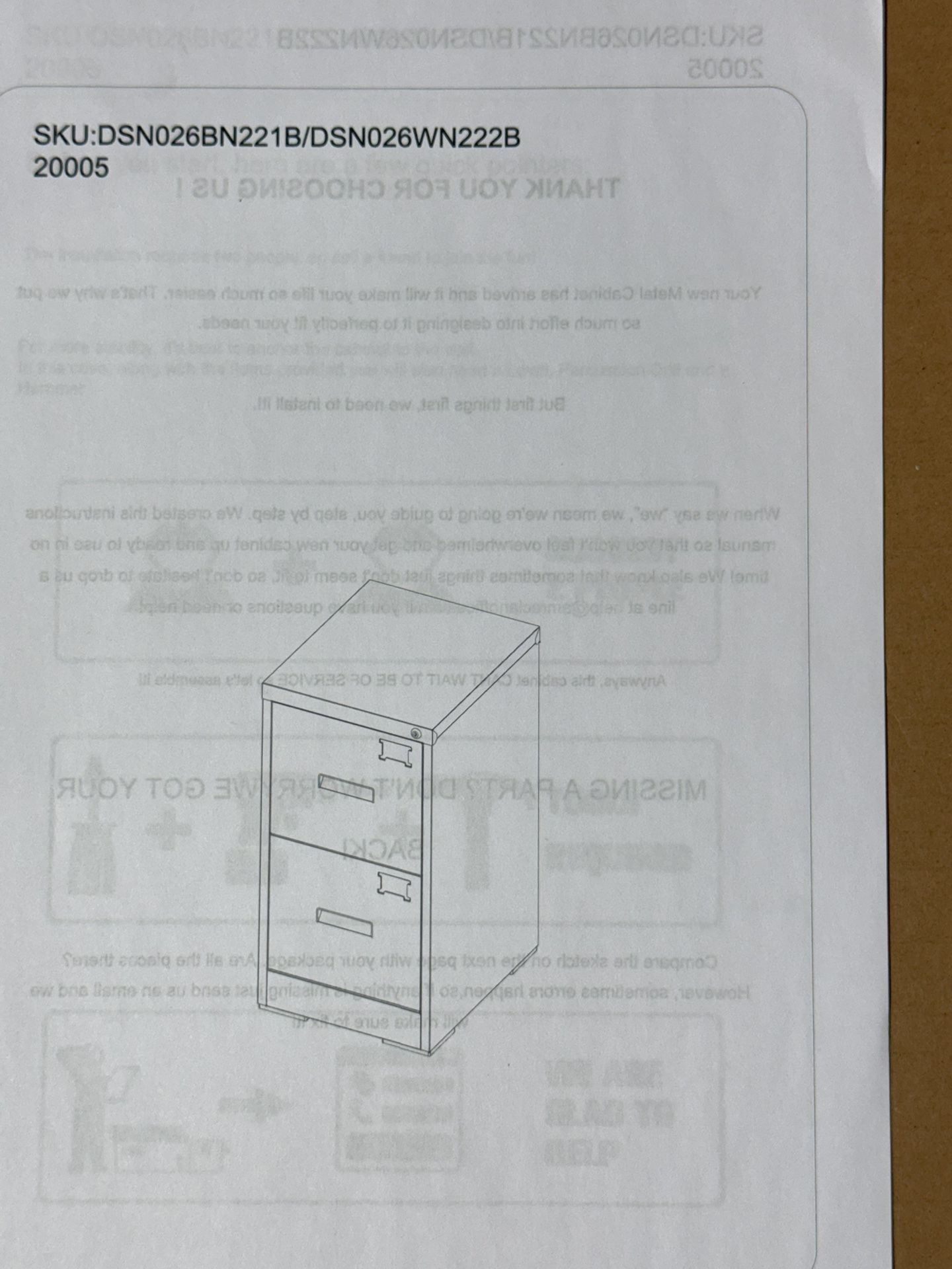 2 Drawer File Cabinet with Lock,Vertical Filing Cabinets for Home Office,Heavy Duty Metal File Cabin